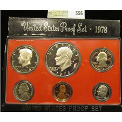 1978 S U.S. Proof Set, Original as issued. A nice attractive set with all coins exhibiting Cameo Fro