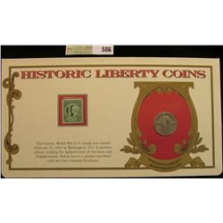 1926 P Standing Liberty Quarter. Mounted in a "History Liberty Coins" special holder with a "Freedom
