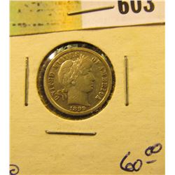 1899 O Barber Dime, Fine.