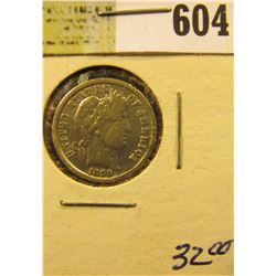 1899 S Barber Dime, Fine.