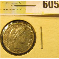 1900 P Barber Dime, EF.