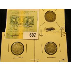1901 O VG, 10 P VF, & 12 D EF Barber Dimes. Couple of them have a little cleaning.