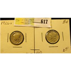 1926 S & 35 P Mercury Dimes, The 1926 S is a Key date, and the 1935 is a very nice grade.