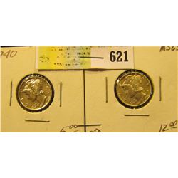1940 P & 42 D Mercury Dimes. Both high grades.