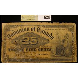 January 2nd, 1900 "Dominion of Canada" .25c Fractional Bank Note.