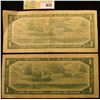 Image 2 : Pair of 1954 Bank of Canada One Dollar Banknotes.