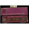 Image 1 : 1972 Israel Official Mint Set in original holder of issue. (6 pcs.).