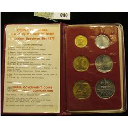 1970 Jerusalem Specimen Set Issued by the Bank of Israel.