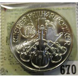 2015 Republic of Austria Silver One Ounce .999 Fine, Gem BU. "Philharmonic".