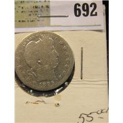 1896 O Key-date Barber Quarter. Full Good.