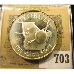 "Georgia The Peach State"  So-called Half-Dollar. Superb Sterling Silver Proof, 32mm, 14.21 grms.