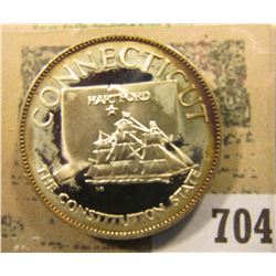 "Connecticut the Constitution State" So-called Half-Dollar. Superbly toned Sterling Silver Proof, 32