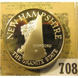"New Hampshire The Granite State"  So-called Half-Dollar. Superb Sterling Silver Proof, 32mm, 14.15 