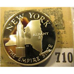 "New York the Empire State" So-called Half-Dollar. Superb Sterling Silver Proof, 32mm, 14 grms.