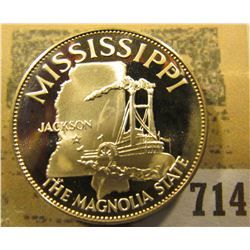 "Mississippi the Magnolia State so-called Half-Dollar. Superb Sterling Silver Proof, 32mm, 13.60 gra