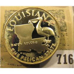 "Louisiana the Pelican State" So-called Half-Dollar. Superb Sterling Silver Proof, 32mm, 13.46 grams