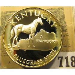 "Kentucky the Bluegrass State" So-called Half-Dollar. Superb Sterling Silver Proof, 32mm, 14.13 gram