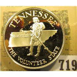 "Tennessee the Volunteer State" So-called Half-Dollar. Superb Sterling Silver Proof, 32mm, 13.74 gra