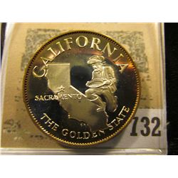 "California the Golden State" So-called Half-Dollar. Superb Sterling Silver Proof, 32mm, 14.78 grams