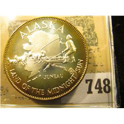 "Alaska Land of the Midnight Sun" So-called Half-Dollar. Superb Sterling Silver Proof, 32mm, 14.67 g
