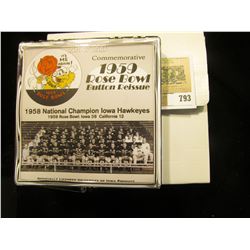 208 of 500  Commemorative 1959 Rose Bowl Button Reissue National Champion Edition  in original plast
