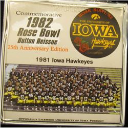 194 of 500 "Commemorative 1982 Rose Bowl Button Reissue 25th Anniversary Edition" in original box an