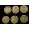 Image 1 : (6) 1926 Silver Great Britain Three Pence Coins.