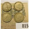 Image 2 : World War II Silver Great Britain Three Pence Coins Set. (1941, 42, 43, & 44.