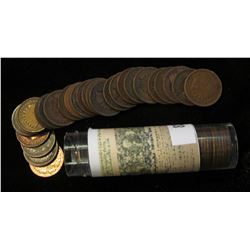 Roll of (50) Mixed Date and Grade Indian Head Cents.
