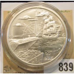 2015 "Welcome to Silverbug Island 1 Troy oz..999 Fine Silver" Obv. depicts a Pirate Ship, Treasure C
