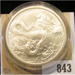 2018 "Welcome to Silverbug Island 1 Troy oz..999 Fine Silver" Obv. depicts a Pirate Ship attacked by