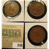 Image 2 : 1954, 55, & 56 South Africa Large Pennies. VF-EF.