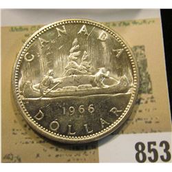1966 Canada Silver Dollar, Gem BU.