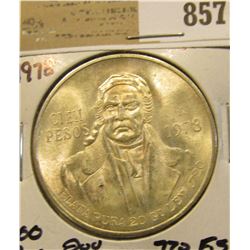 1978 Mexico Silver 100 Peso Commemorative Coin, 20 grams Pure Silver, BU.