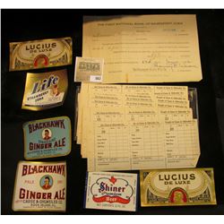 A group of Pre-prohibition order forms for Beer from "Carse & Ohlweiler Co."; June 22, 1926 Collater