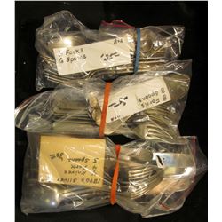 Large group of 19th Century Silver-plate Silverware. Ideal for making jewelry, wind chimes, and etc.