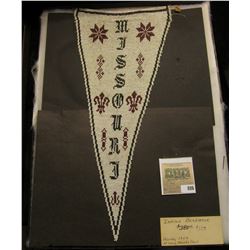 "Welcome" Indian Beadwork. Doc thought this unique piece may have came from the 1904 St. Louis World