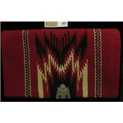 "Chimayo (Indian) Purse Hand Woven Hand Tailored", Fold-over clutch with Sterling Silver thunderbird