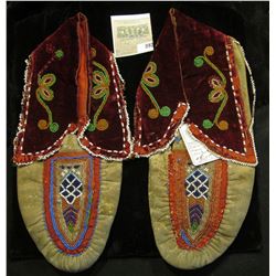 Indian Beaded Moccasins. 19th Century. (Doc valued at $525 in his collection)