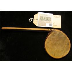 "Fish Skin Ceremonial Rattle used by the Fish Clan (family) of the Mesquakie Indians. The Fish Clan 