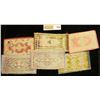 Image 2 : Group of (6) Old Tobacco Flannels with Indian Designs. Doc's note said they make good Doll House rug