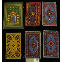 Group of (6) Old Persia Tobacco Rugs. Doc's note said they make good Doll House rugs.