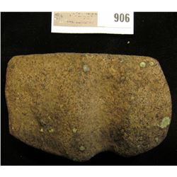 Wapello County, Iowa Stone Axe, no doubt thousands of years old. Shows a significant amount of use.