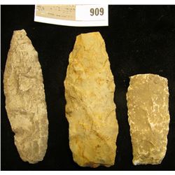 Three Flint Native American Artifacts found in Scotland County, Mo. by Aaron Camp.
