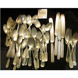 Large group of 19th Century Silver-plate Silverware and Pewter Ware.  Ideal for making jewelry, wind