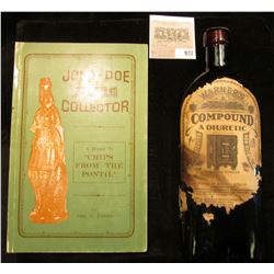 Amber Bottle with stopper (contents will be emptied if shipped) "Warner's Compound A Diuretic Concen