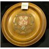 Image 1 : 12" diameter "Regiernngbezirf Neiderbayern Obcryfal" engraved Wooden Plate with Coat-of-Arms exhibit
