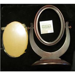 Antique 4  x 6  Revolving Walnut Picture Frame with glass, (no picture).