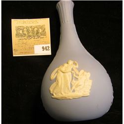 5 1/4" Wedgewood Vase with scenes of beautiful Women, winged-horses, and Angels highlighted in white