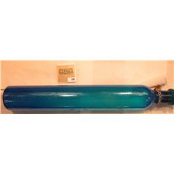  The Marden Tubular Grenade  embossed Blue Bottle with liquid (which may need to be emptied if shipp